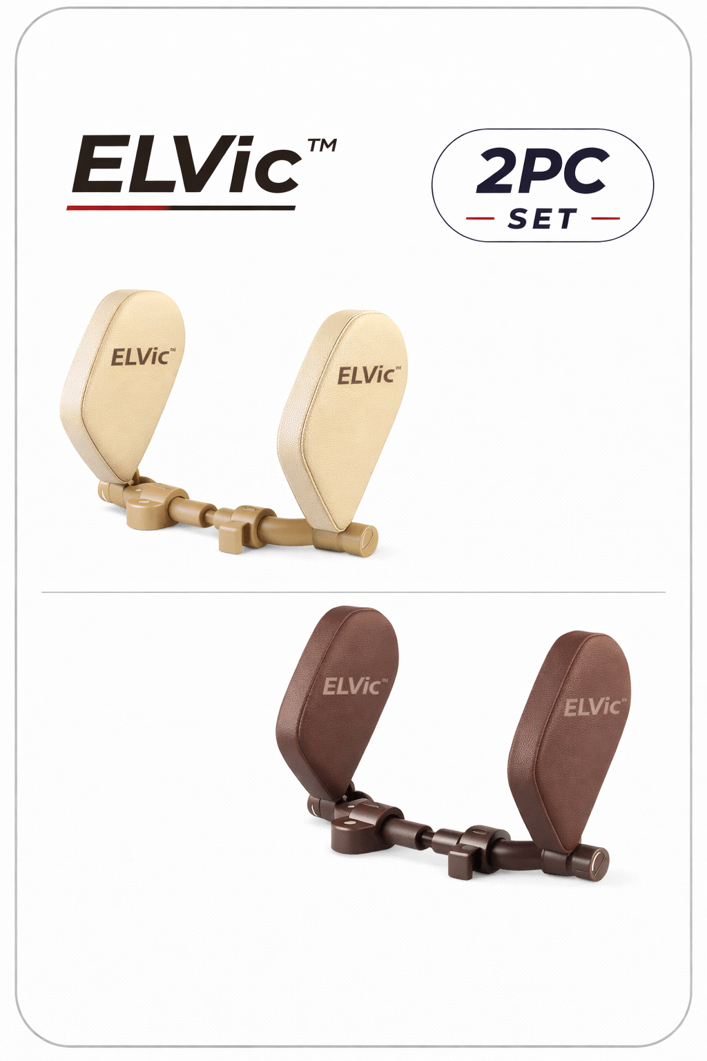 ELVic™ Adjustable Car Neck Support Pillow – Headrest for Driving & Travel Comfort
