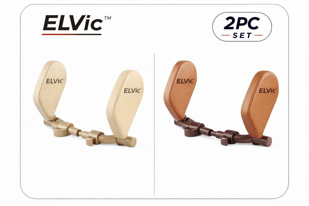 ELVic™ Adjustable Car Neck Support Pillow – Headrest for Driving & Travel Comfort