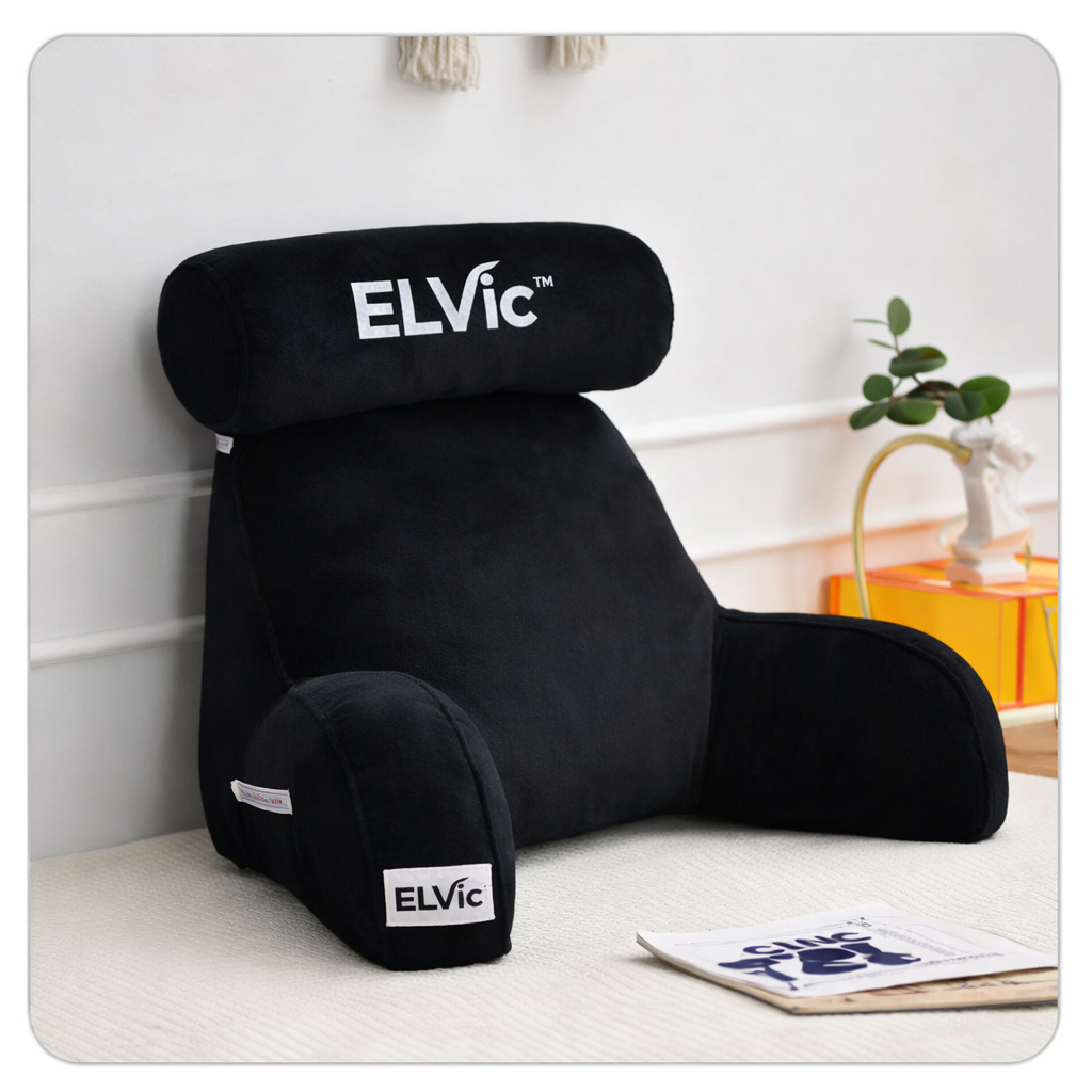 ELVic™ Large Backrest Pillow With Arm Support – Bed & Sofa Comfort