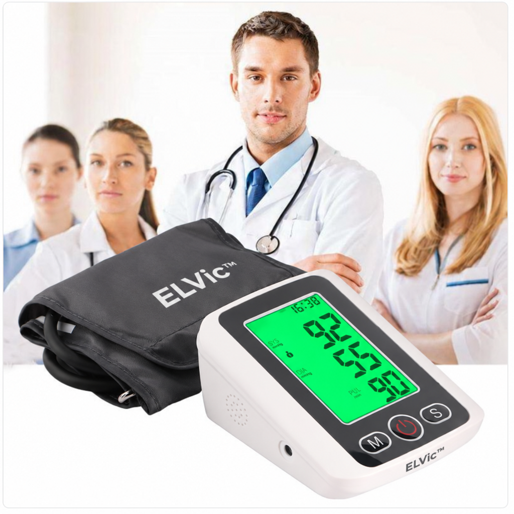 ELVic™ Digital Upper Arm Blood Pressure Monitor with Large Colour Display and Voice Function