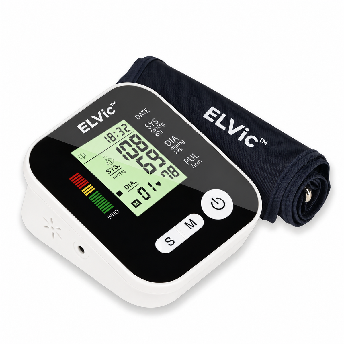 ELVic™ Digital Upper-Arm Blood Pressure & Heart Rate Monitor