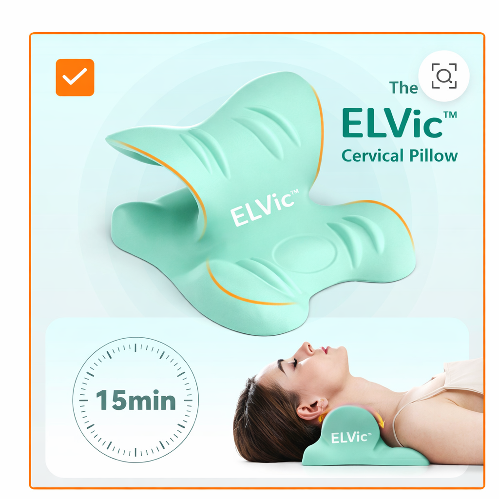 ELVic™ Smart Neck Massager – Cervical Spine Relief & Deep Tissue Therapy Pillow