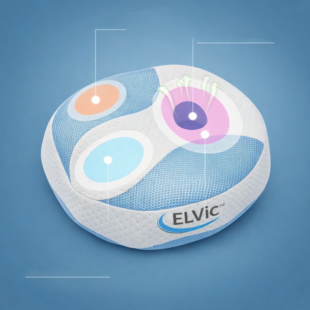 ELVic™ AirAlign Memory Foam Cervical Neck Pillow – Ergonomic Support for Deep Sleep