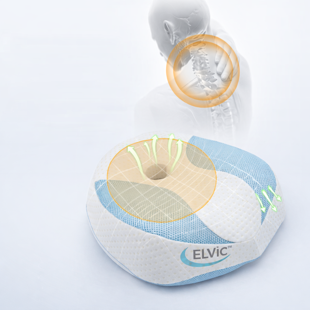 ELVic™ AirAlign Memory Foam Cervical Neck Pillow – Ergonomic Support for Deep Sleep