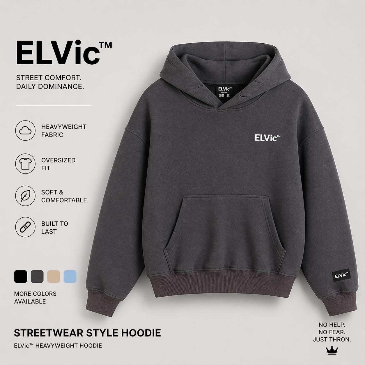Heavy Profile Cropped Hoodie Men