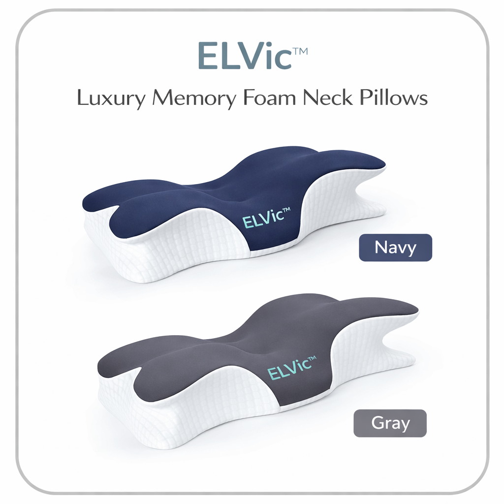 ELVic™ Luxury Hotel-Grade Memory Foam Neck Pillow