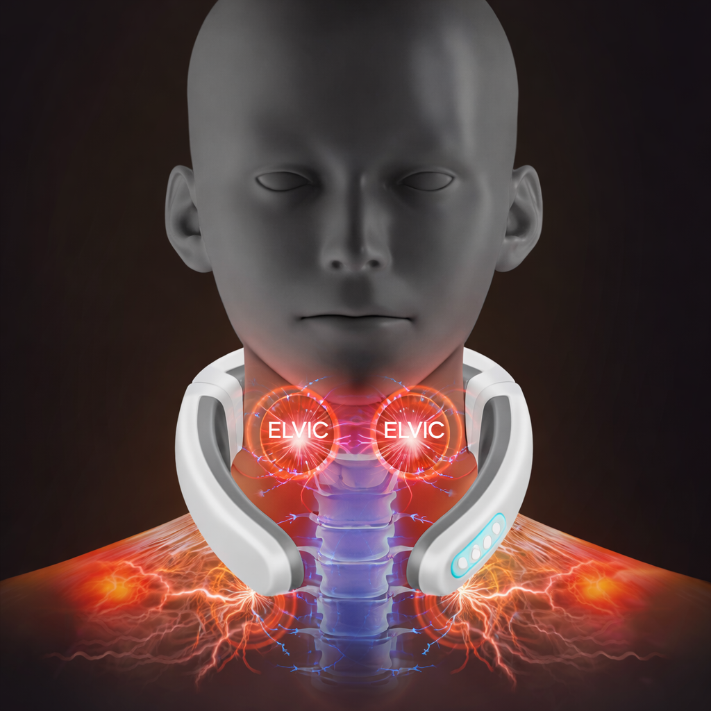 ELVic™ Deep Tissue Shiatsu Massager Pillow – Neck, Back & Shoulder Relief