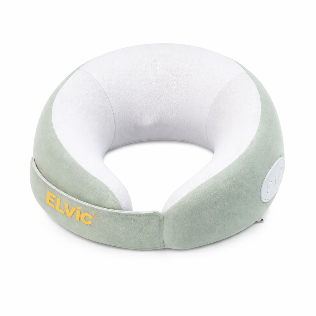 ELVic™ Smart U-Shape Neck Massage Pillow – Portable Travel & Car Relaxation Support