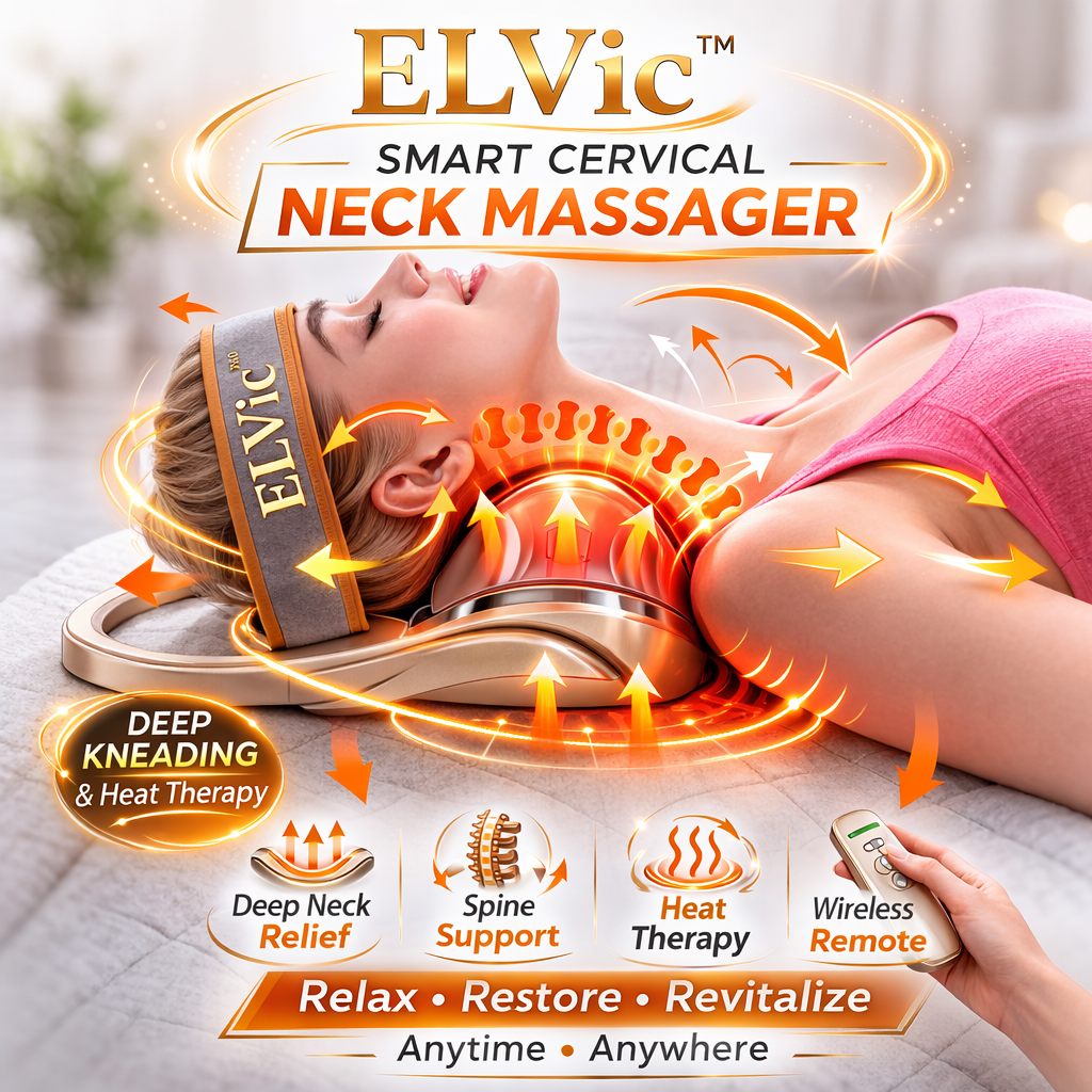 ELVic™ Smart Cervical Neck Massager – Heat & Air Traction Therapy