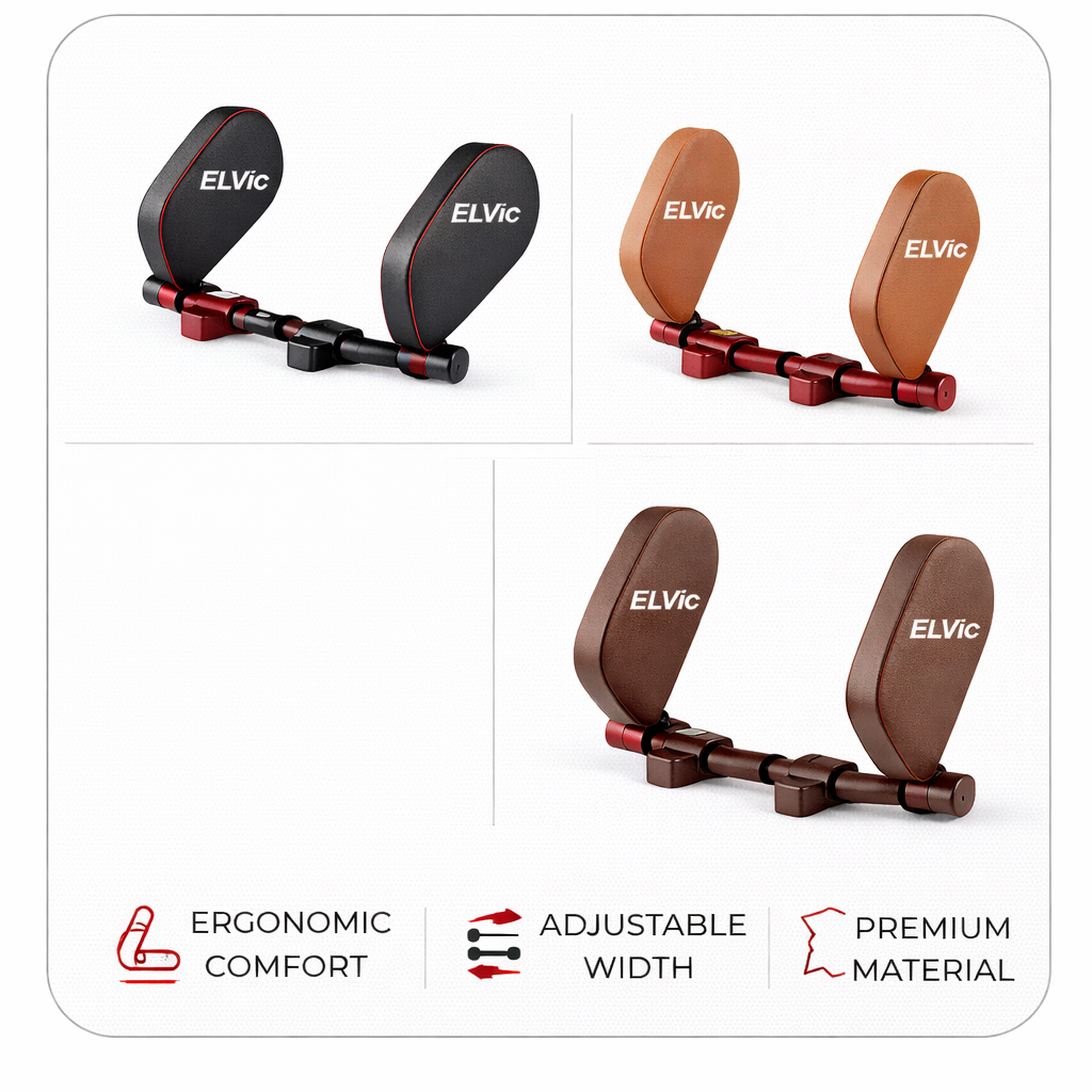 ELVic™ Adjustable Car Neck Support Pillow – Headrest for Driving & Travel Comfort
