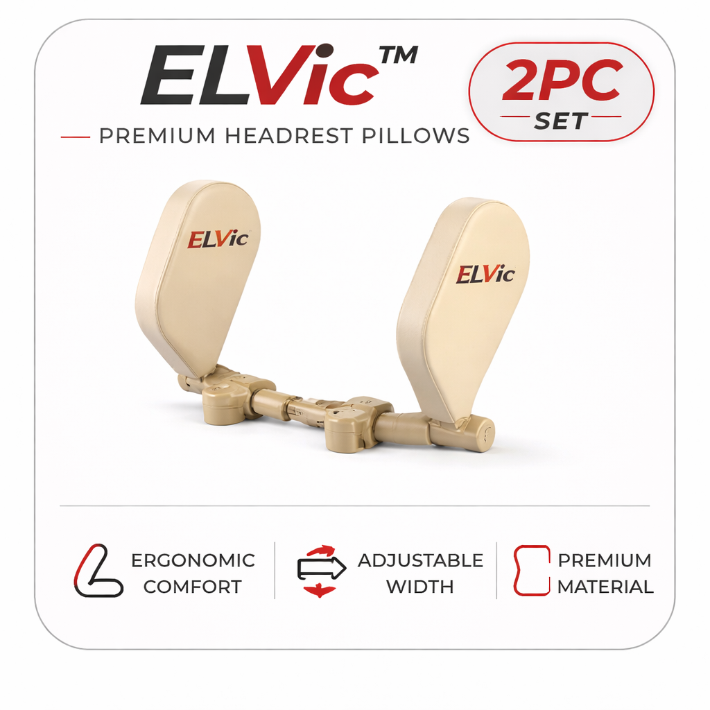 ELVic™ Adjustable Car Neck Support Pillow – Headrest for Driving & Travel Comfort