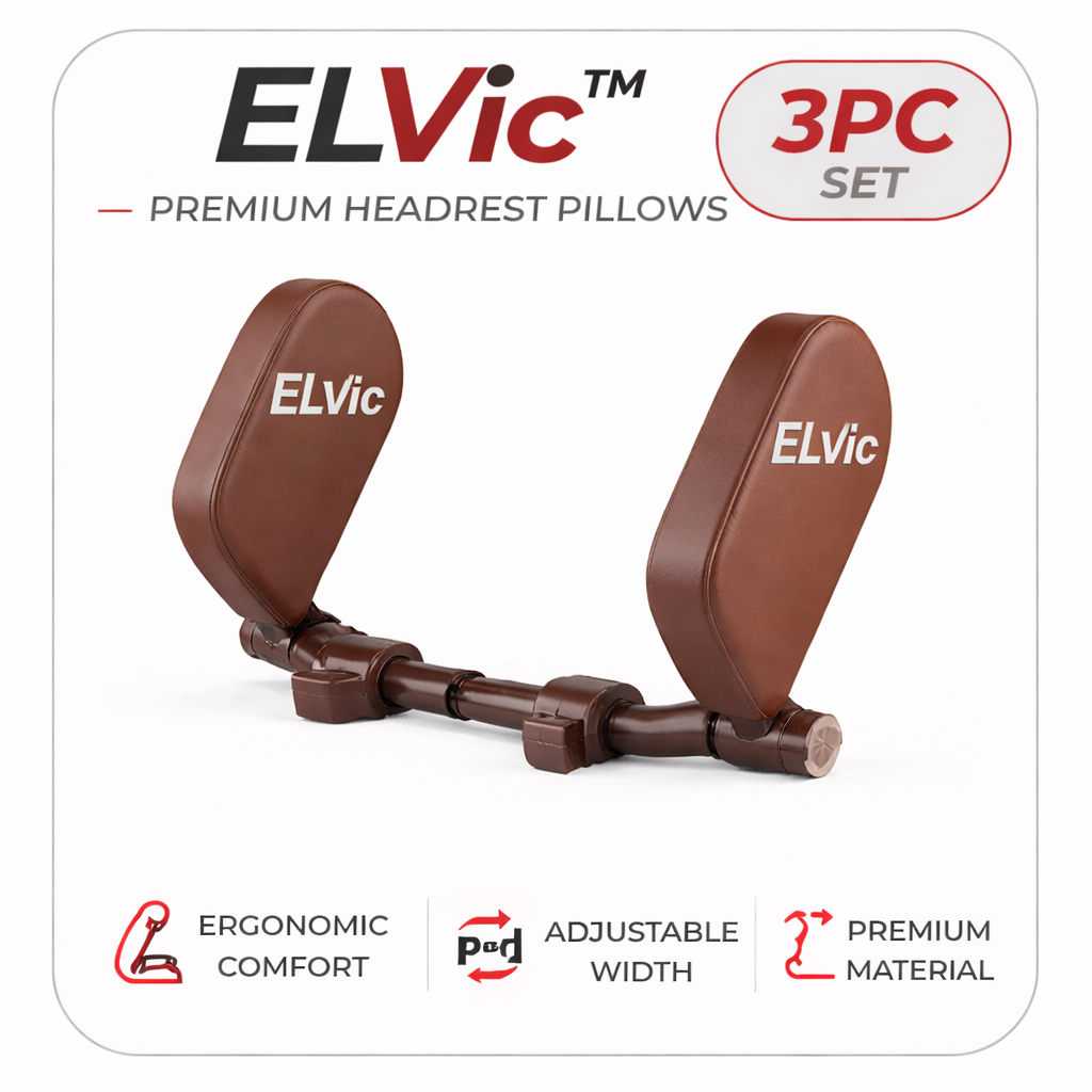 ELVic™ Adjustable Car Neck Support Pillow – Headrest for Driving & Travel Comfort
