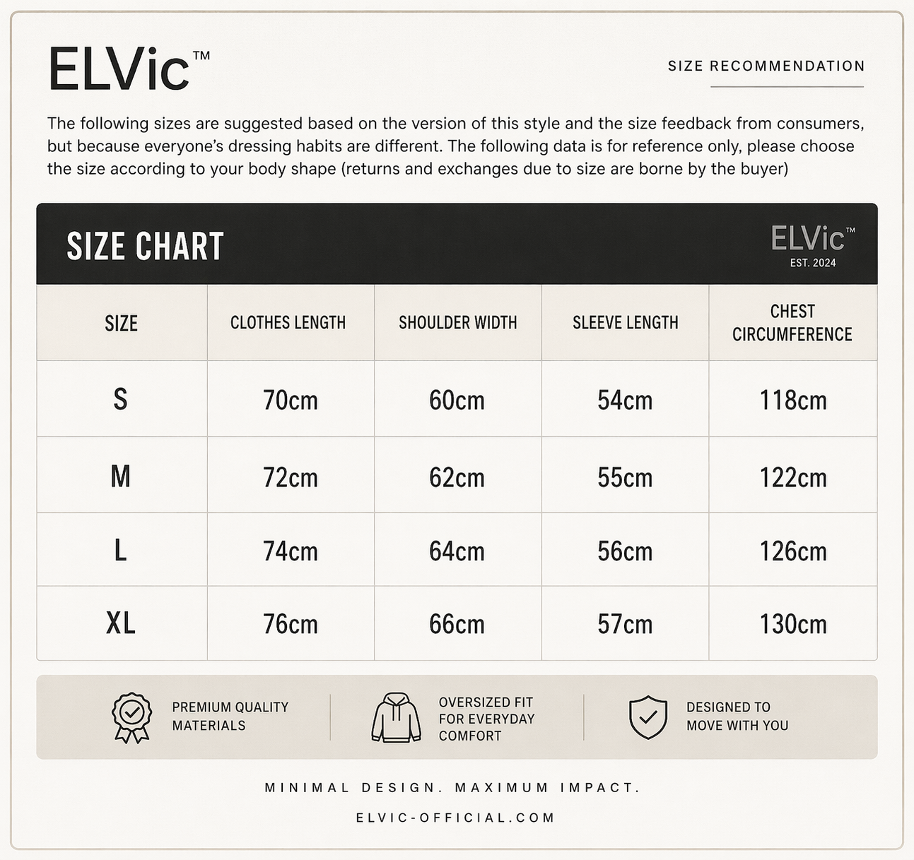 ELVic™ Essential Oversized Hoodie – Premium Streetwear Fit