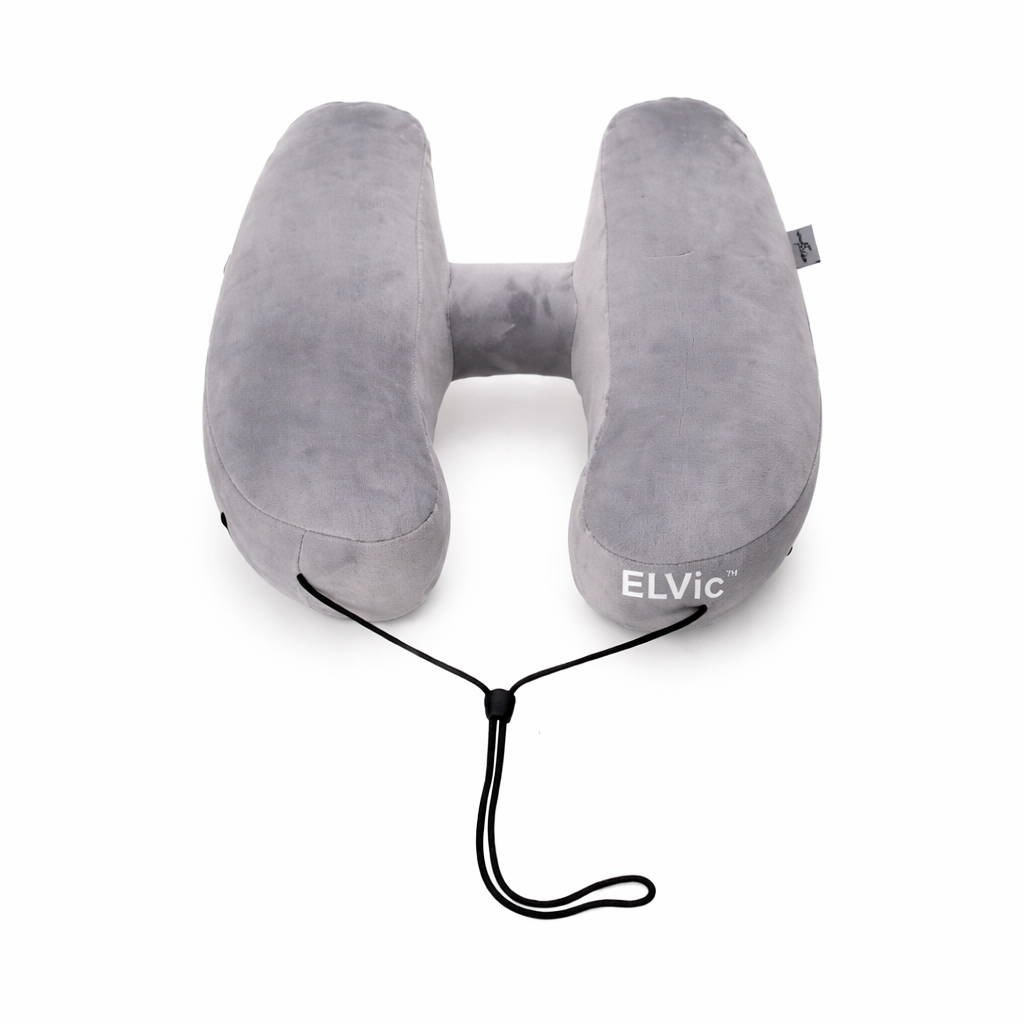 ELVic™ Travel Neck Pillow – Cute U-Shape Memory Foam Support for Airplane, Car & Office Comfort