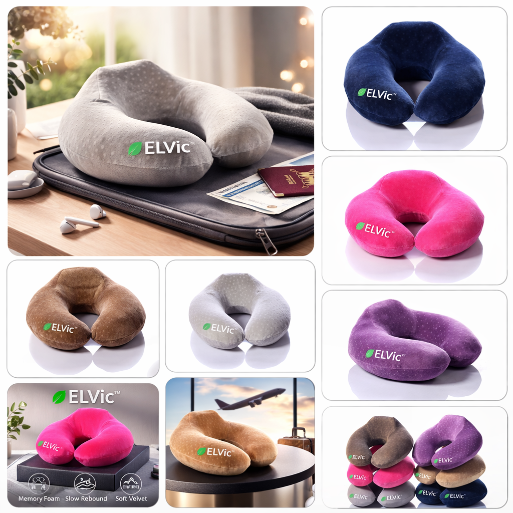 ELVic™ Space Memory Foam U-Shaped Neck Pillow | Slow-Rebound Comfort