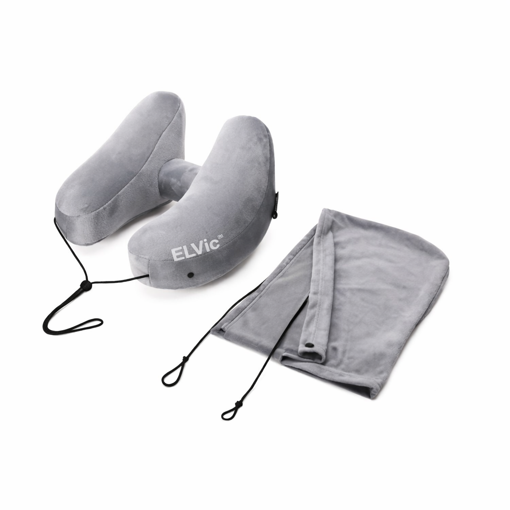 ELVic™ Travel Neck Pillow – Cute U-Shape Memory Foam Support for Airplane, Car & Office Comfort