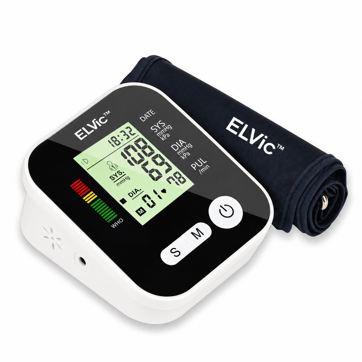 ELVic™ Digital Upper-Arm Blood Pressure & Heart Rate Monitor