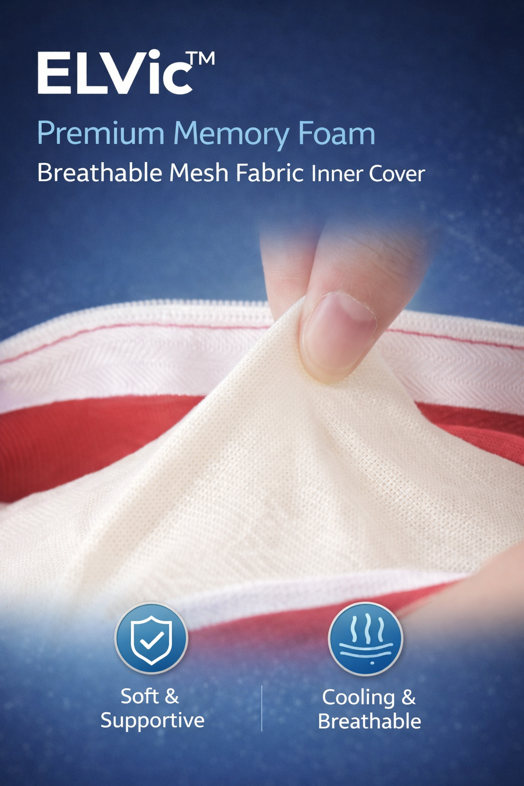 ELVic™ Travel Memory Foam Car Neck Pillow – Ergonomic Head & Neck Support for Driving Comfort