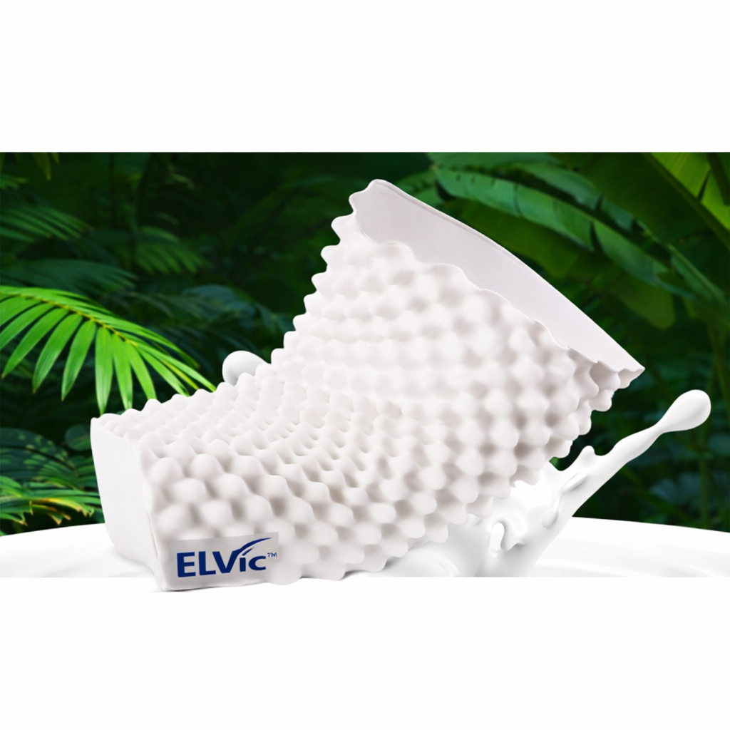 ELVic™ Natural Latex Ergonomic Neck Support Pillow for Better Sleep
