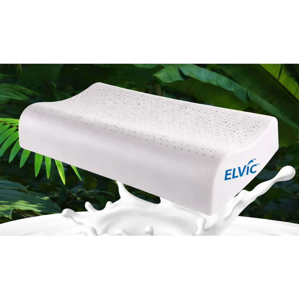 ELVic™ Natural Latex Ergonomic Neck Support Pillow for Better Sleep