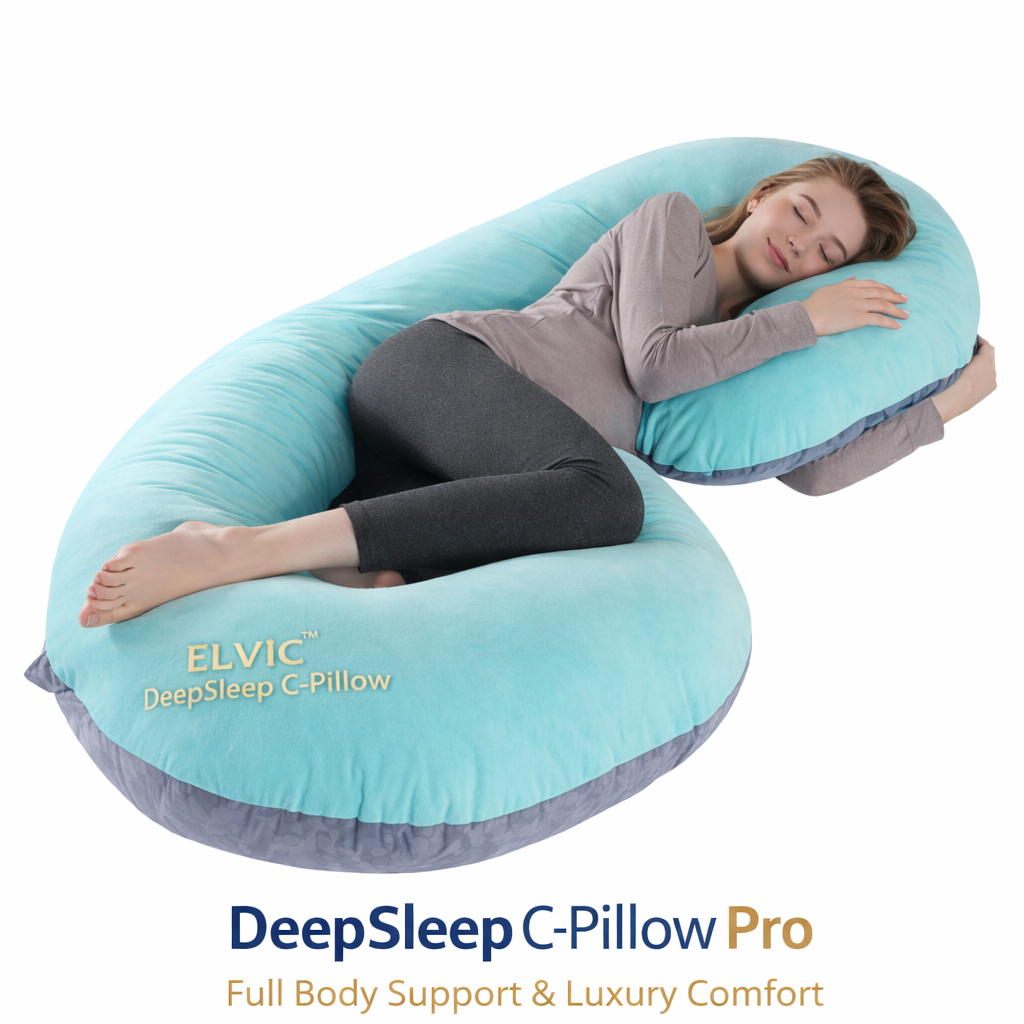 ELVic™ DeepSleep C-Shape Full Body Pillow – Total Body Support & Luxury Comfort