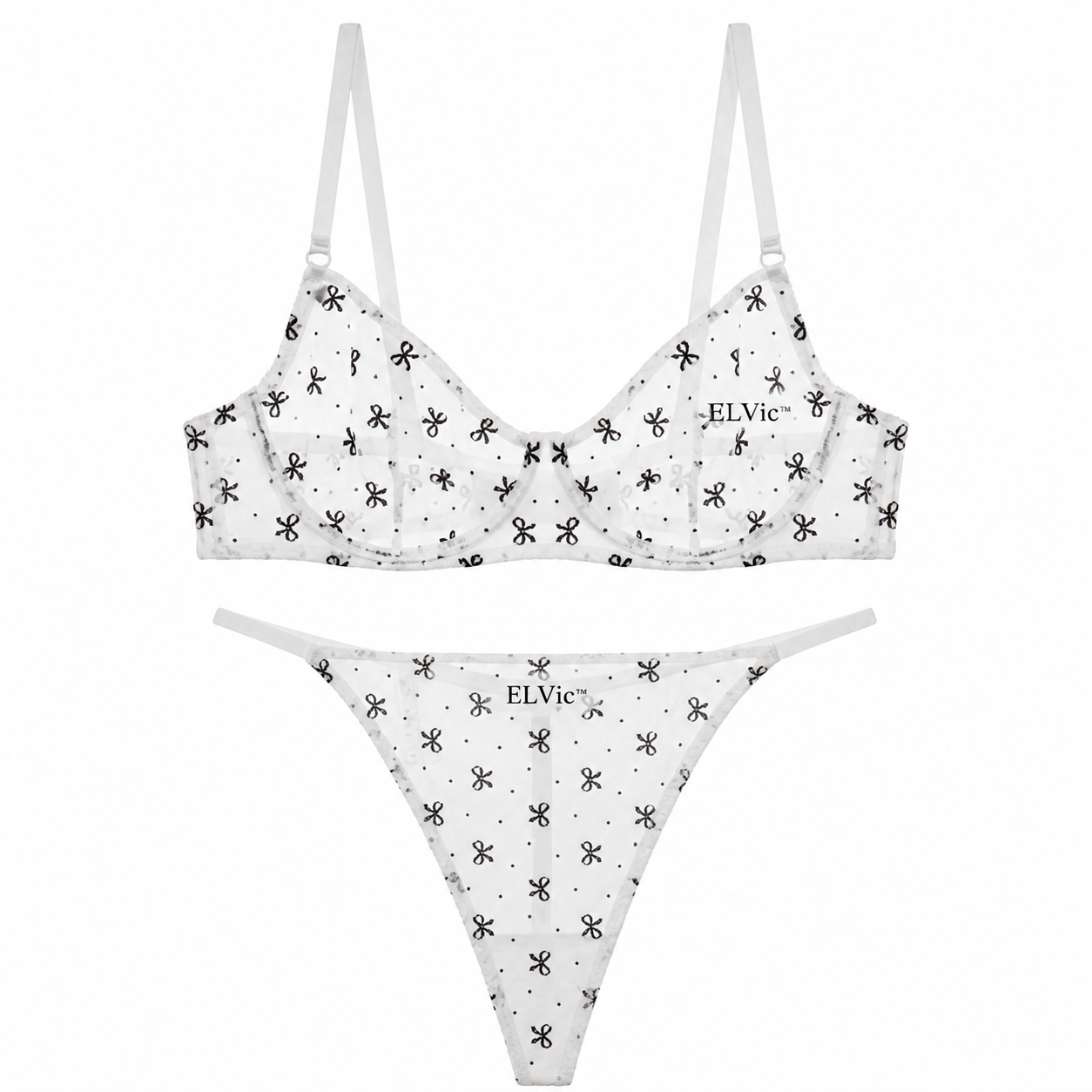 ELVic™ Sheer Mesh Floral Bikini Set – Lightweight Beach Swimwear