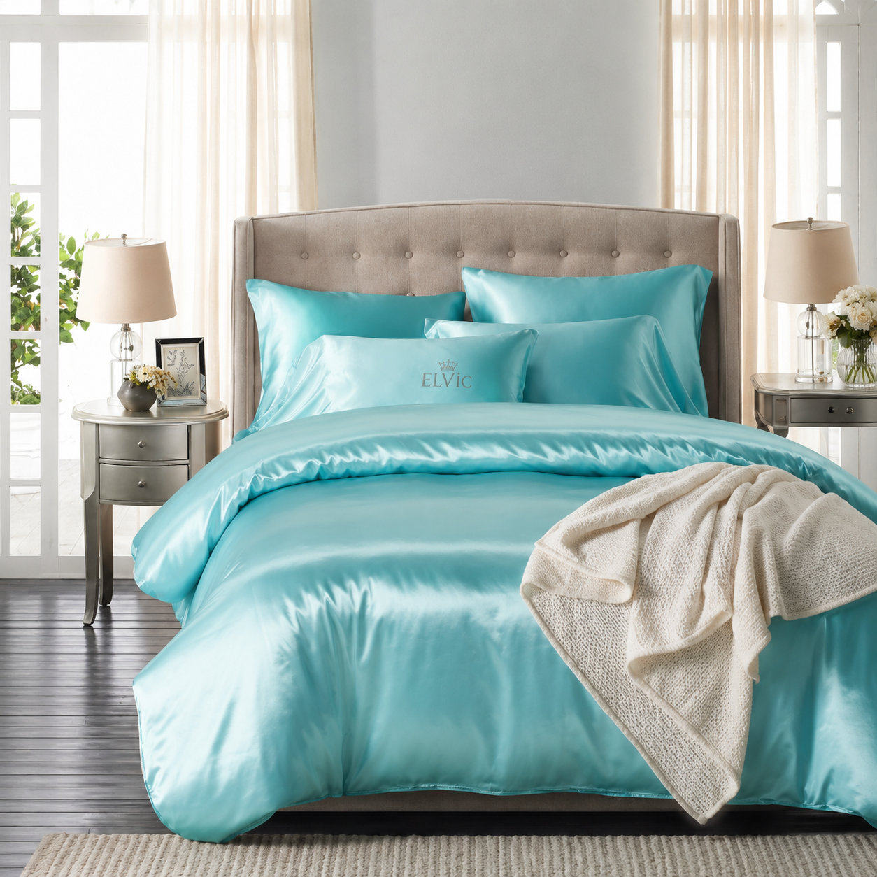 ELVic™ Luxury Satin Bedding Set – 3 Piece Hotel Collection