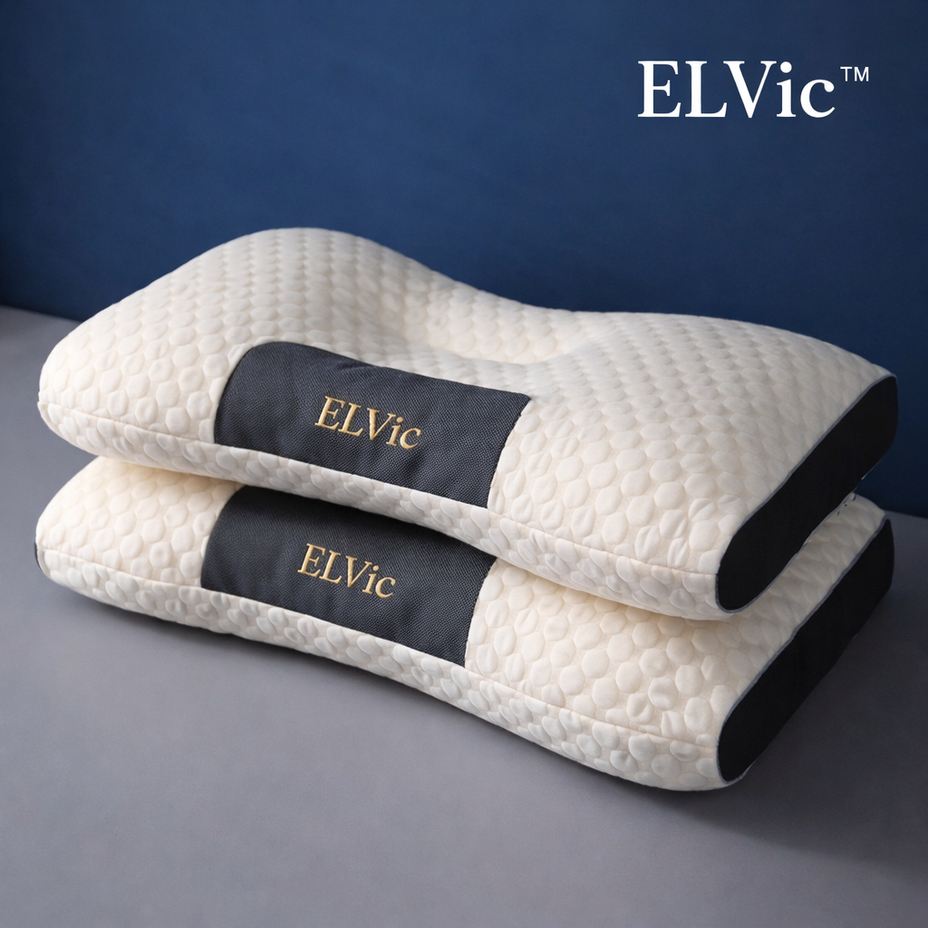 ELVIC™ SPA Massage Neck Pillow – Ergonomic Memory Foam, Non-Collapse Support