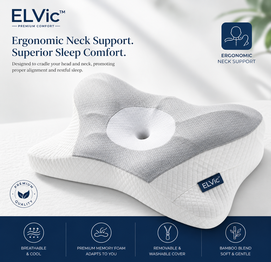 ELVic™ ErgoCloud Cervical Memory Foam Pillow