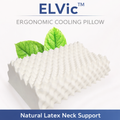ELVic™ Natural Latex Orthopedic Neck Pillow – Breathable Cooling Support for Deep Sleep