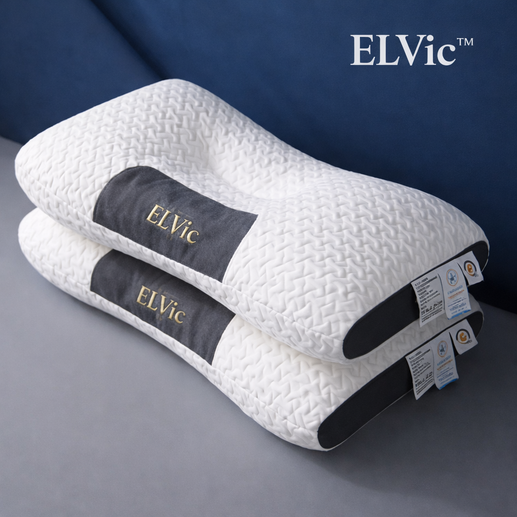 ELVIC™ SPA Massage Neck Pillow – Ergonomic Memory Foam, Non-Collapse Support