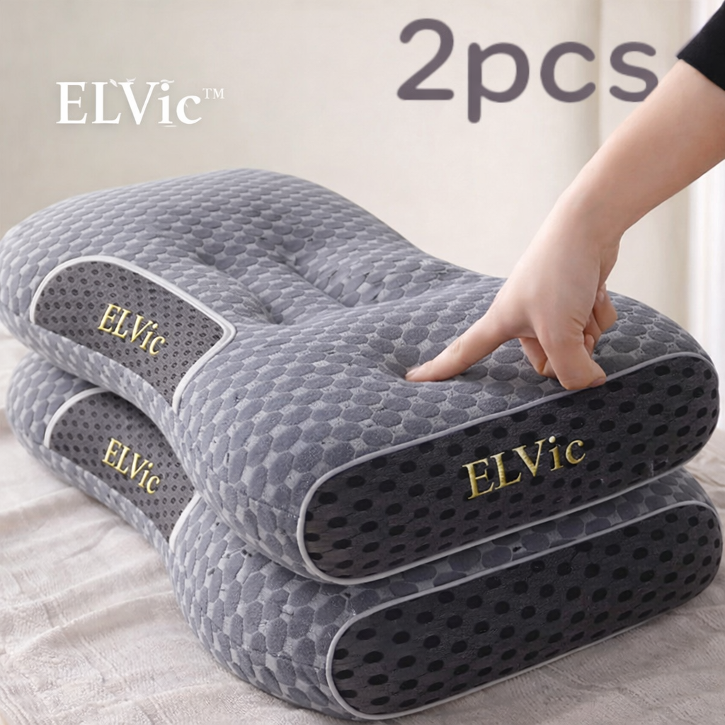ELVIC™ SPA Massage Neck Pillow – Ergonomic Memory Foam, Non-Collapse Support