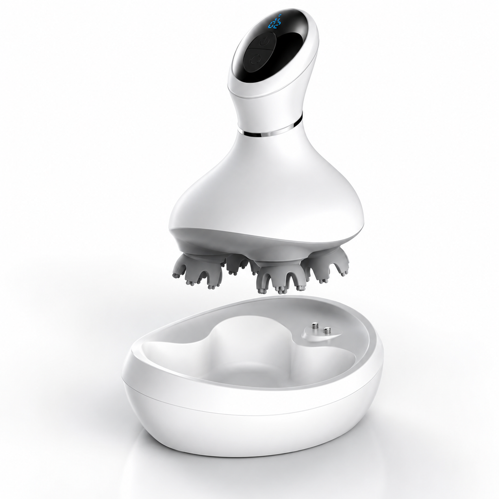 ELVic™ Rechargeable Waterproof Electric Scalp Massager – Deep Head & Body Massage