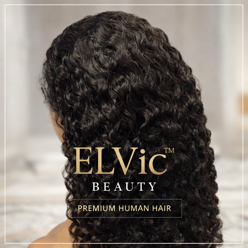 ELVic™ Brazilian Human Hair Bob Wig – Natural Black Glueless Lace Wig (Beginner Friendly)