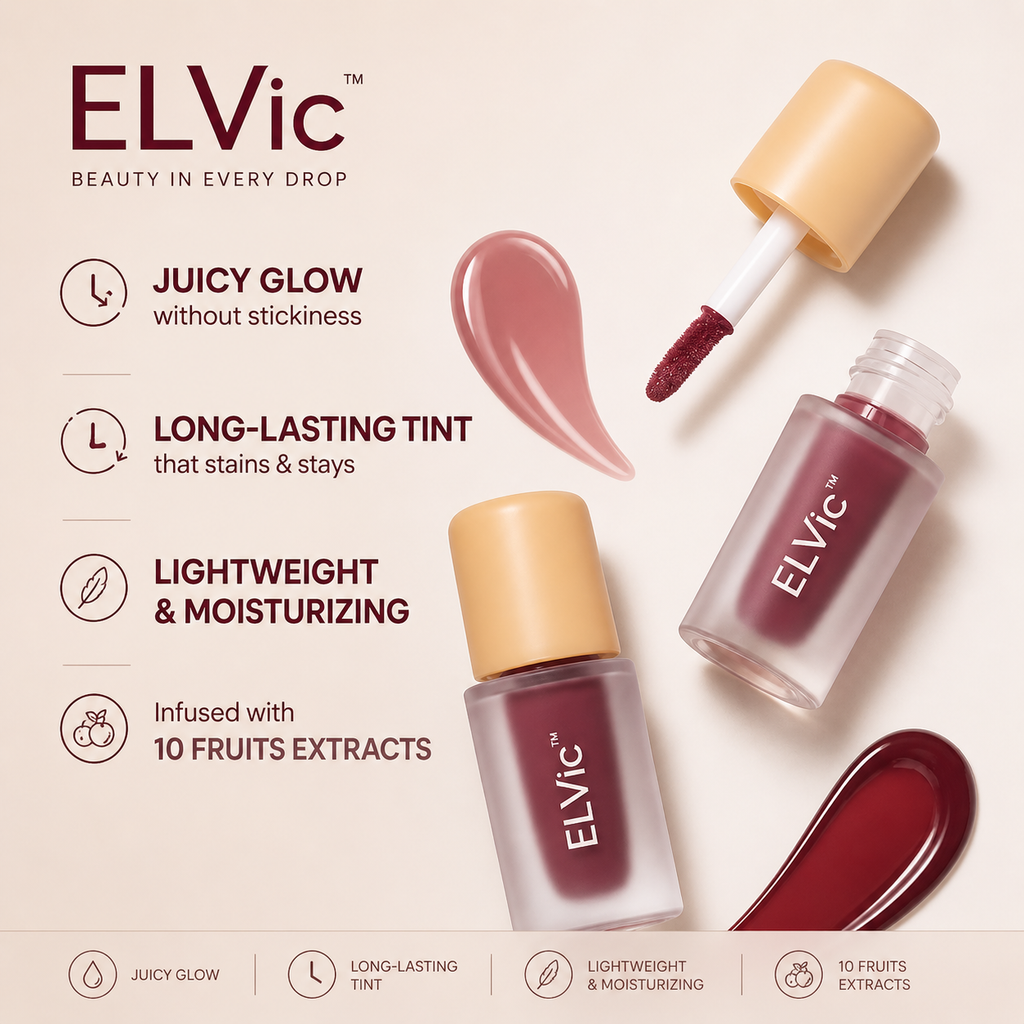 ELVic™ High Shine Lip Gloss – Waterproof, Long-Lasting, Non-Sticky Hydration