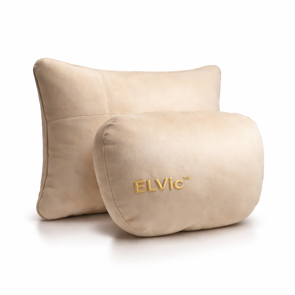 ELVic™ Premium Car Neck Support Pillow – Ergonomic Headrest Cushion for Comfortable Driving
