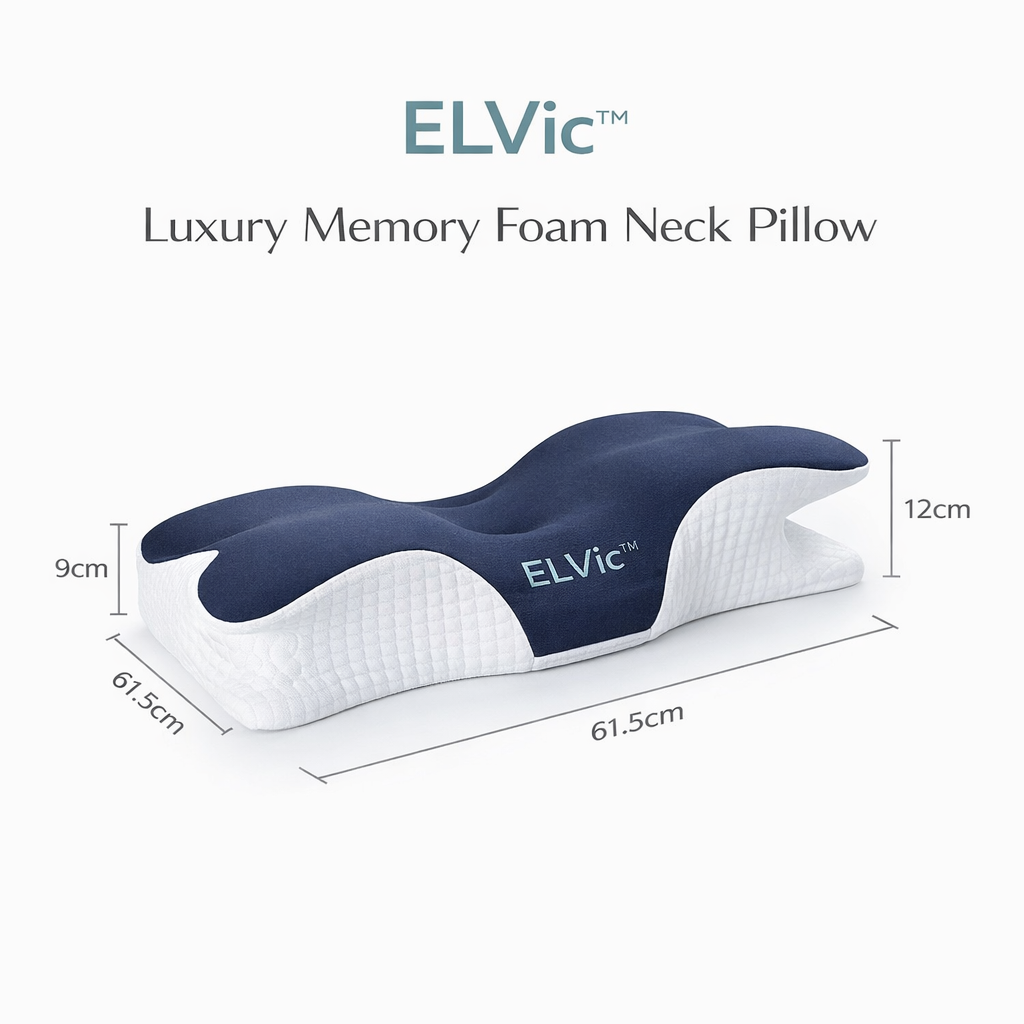 ELVic™ Luxury Hotel-Grade Memory Foam Neck Pillow