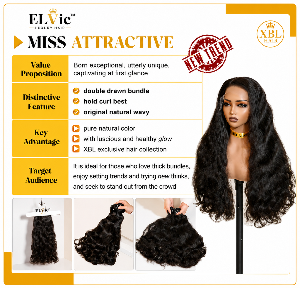 ELVic™ Luxury Raw Human Hair Bundles 12–30 Inch