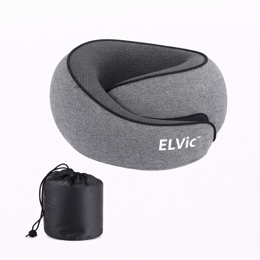 ELVic™ Memory Foam U-Shaped Travel Neck Pillow