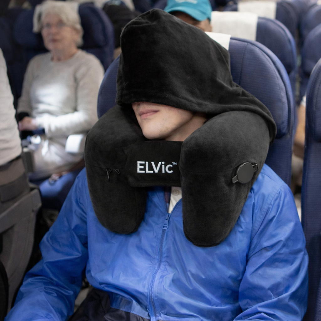 ELVic™ Travel Neck Pillow – Cute U-Shape Memory Foam Support for Airplane, Car & Office Comfort