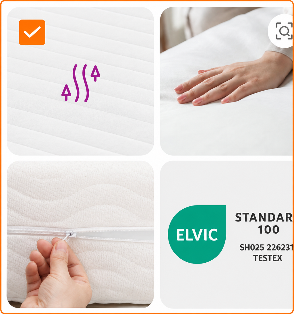 ELVic™ 7-Zonen Memory Foam Matratze – Premium Schlafkomfort für erholsame Nächte