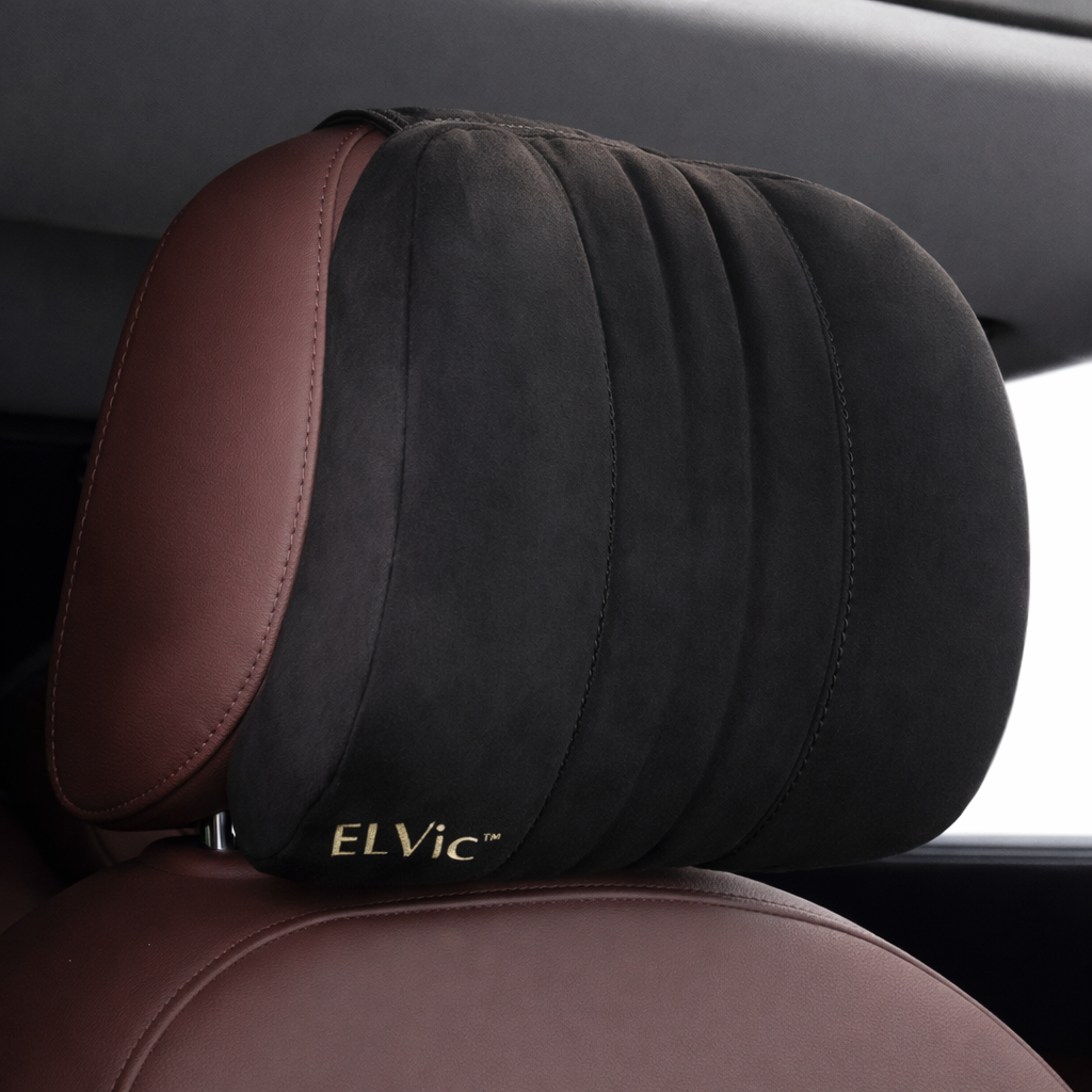 ELVic™ Car Comfort Pro Memory Foam Headrest Neck Pillow – Ergonomic Support for Pain-Free Driving