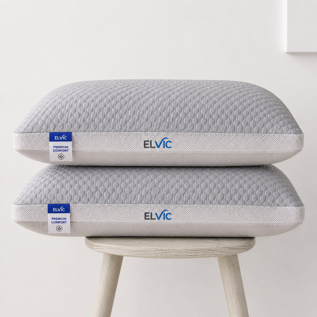 ELViC™ Premium Cooling Rayon Pillow | Soft & Breathable Sleep Comfort