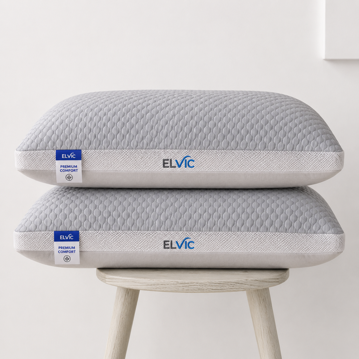ELViC™ Premium Cooling Rayon Pillow | Soft & Breathable Sleep Comfort