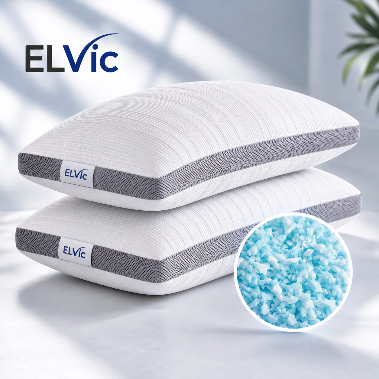 ELVic™ ArcticCool™ Memory Foam Cooling Bed Pillow
