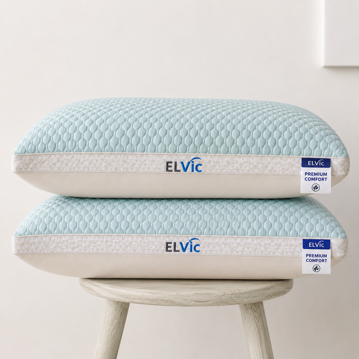 ELViC™ Premium Cooling Rayon Pillow | Soft & Breathable Sleep Comfort