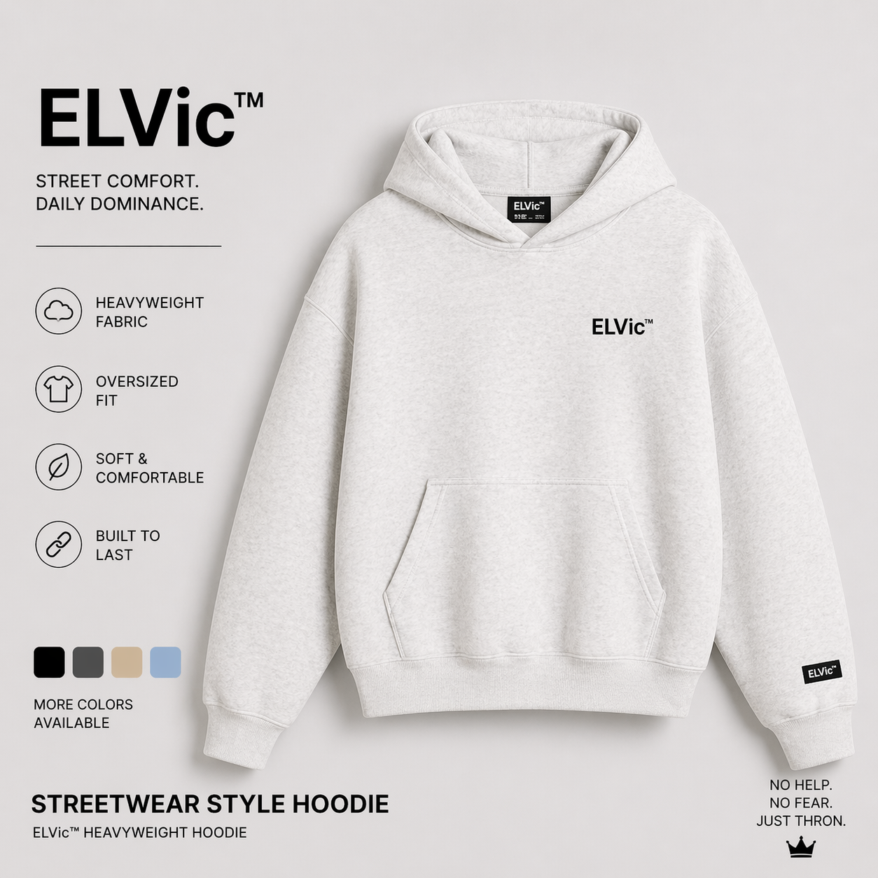 Heavy Profile Cropped Hoodie Men