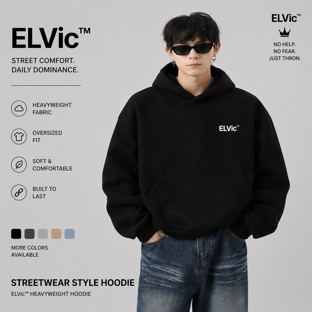 Heavy Profile Cropped Hoodie Men