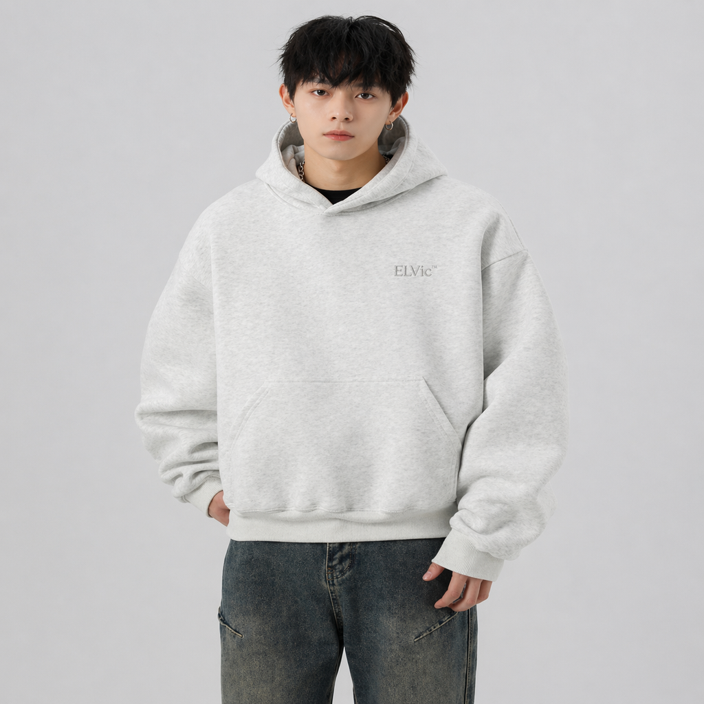 Heavy Profile Cropped Hoodie Men