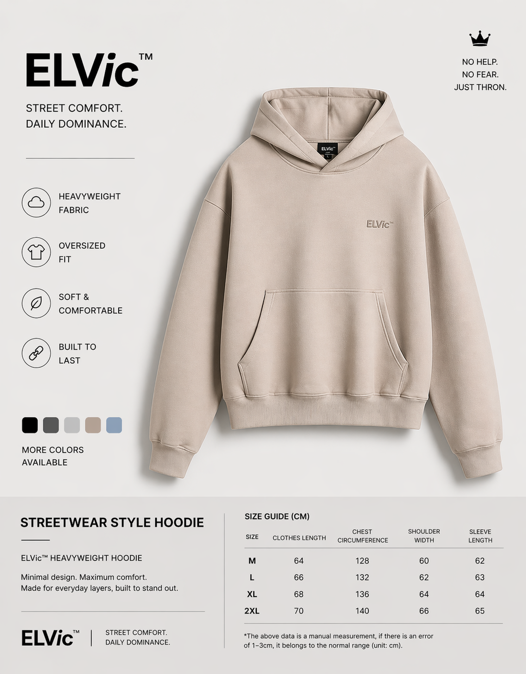 Heavy Profile Cropped Hoodie Men